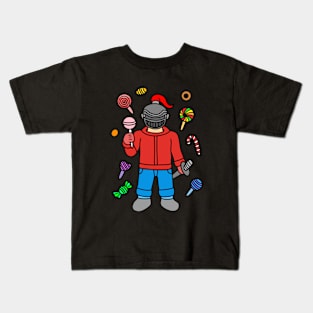 Cute cartoon knight love candies Kids T-Shirt